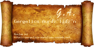 Gergelics Aurélián névjegykártya